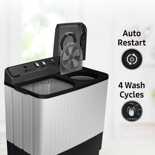 Samsung 10.5 kg 5 star Semi-Automatic Top Load Washing Machine Air Turbo Drying Light Gray WT10C4260GG/TL